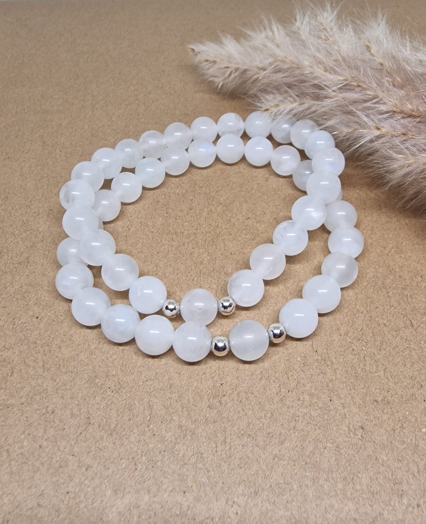Weisser Mondstein Armband